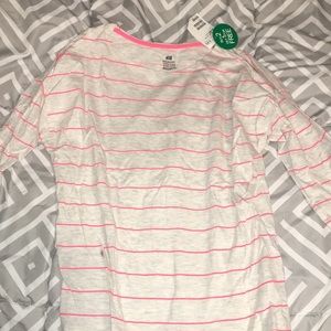 girls striped quarter sleeve shirt